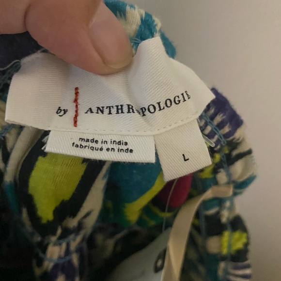 NWT Anthropologie | Turquoise Smocked 100% Cotton Tube Top, L - Picture 6 of 9